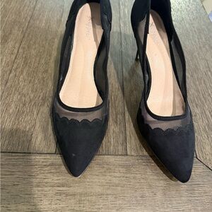 Xappeal Black Mesh Heels